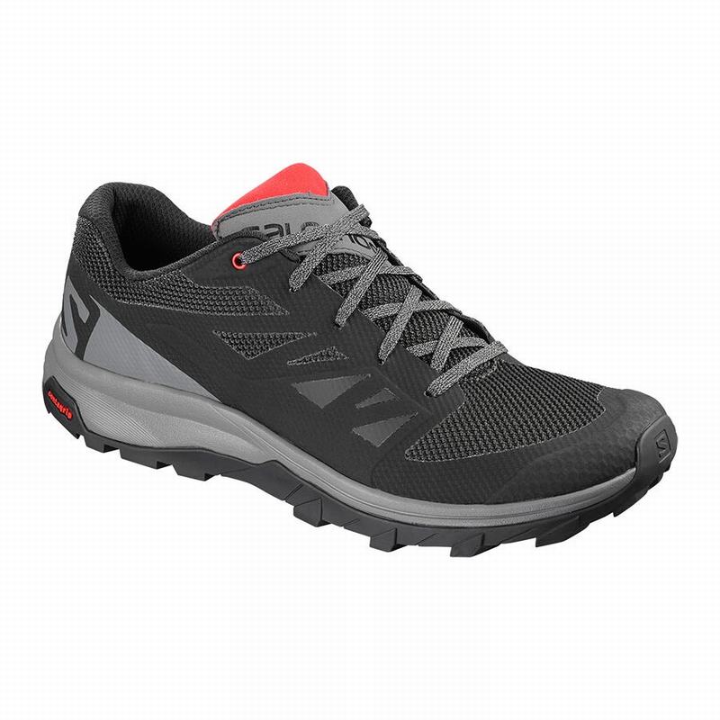 Zapatillas Trekking Salomon Hombre Negras / Rojas - Salomon Argentina OUTLINE ,218904-ENZ